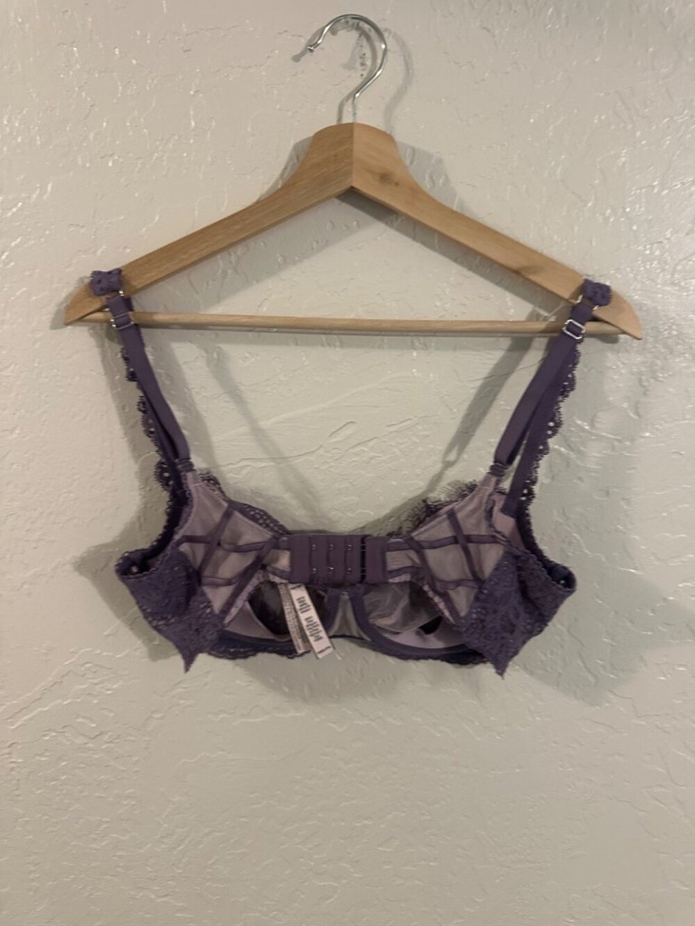 Victoria’s Secret Dream Angels Purple Lacy Push Up Without Padding Bra - Picture 5 of 8